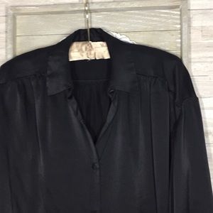 FRAME Black Silk Top Size XS